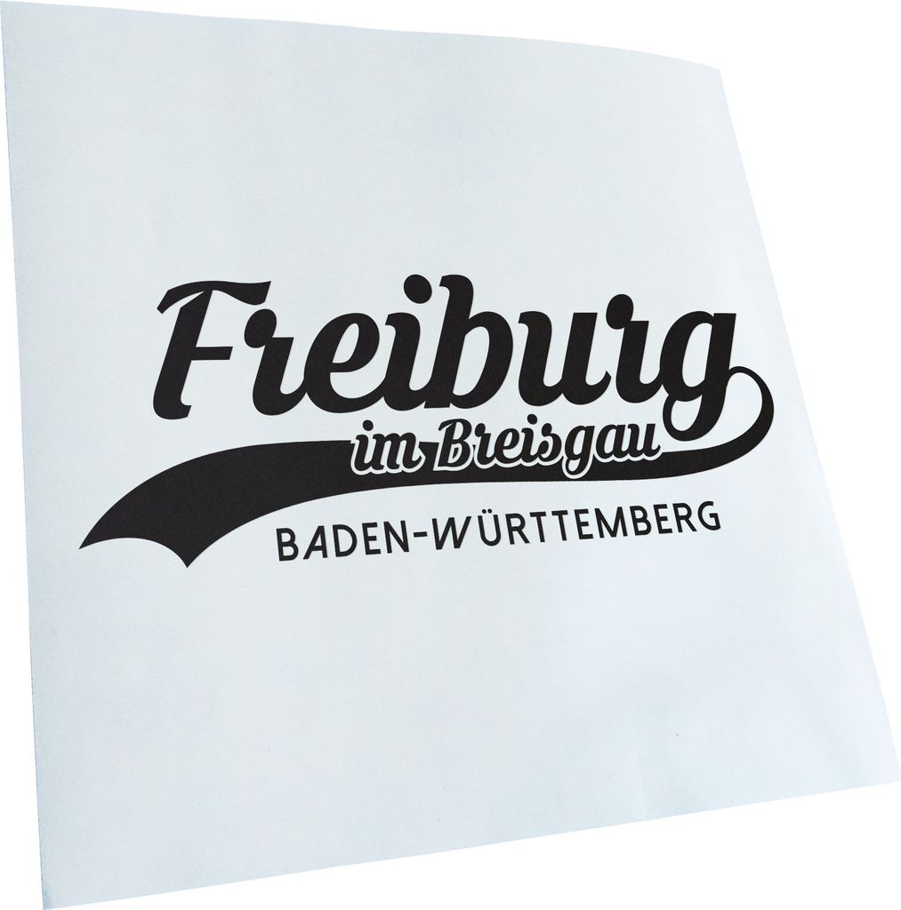 Kiwistar - Autoaufkleber - Freiburg Baden-Württemberg - Mattschwarz - 50x19cm - Aufkleber für Auto, Laptop, Fahrrad, LKW, Motorrad mehrfarbig JDM...