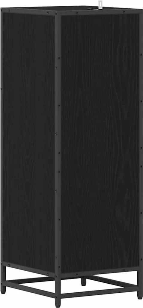 vidaXL Mobile Bagno Rovere Nero 35x37,5x100 cm | Arredo Moderno