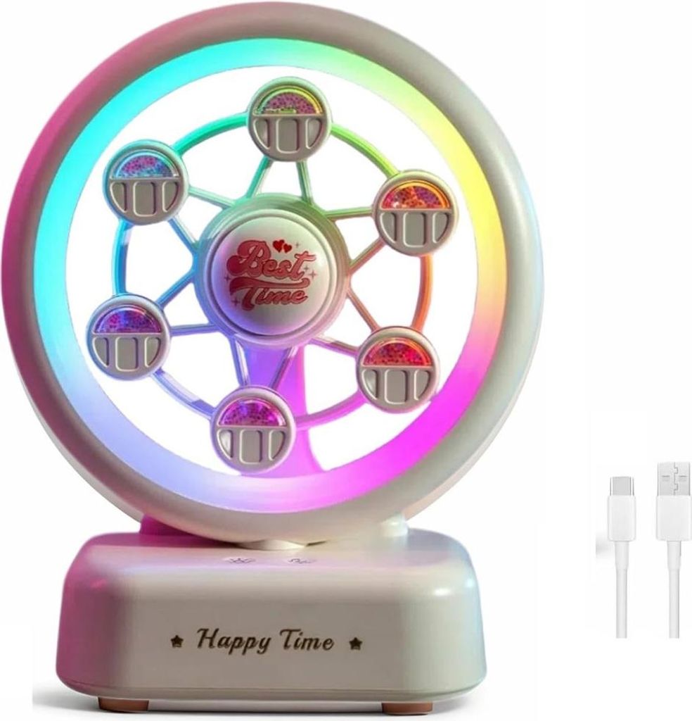 Dekorative Tischlampe mit Bluetooth Box, Atmosphä Renlampe, Nachtischlampe, Ferris Wheel Design, Geburtstagsgeschenk