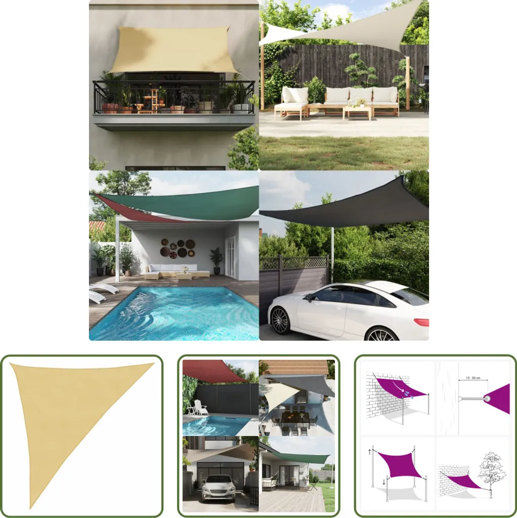 Tenda Vela 3x4x5m Poliestere Oxford - Protezione Pioggia e Sole