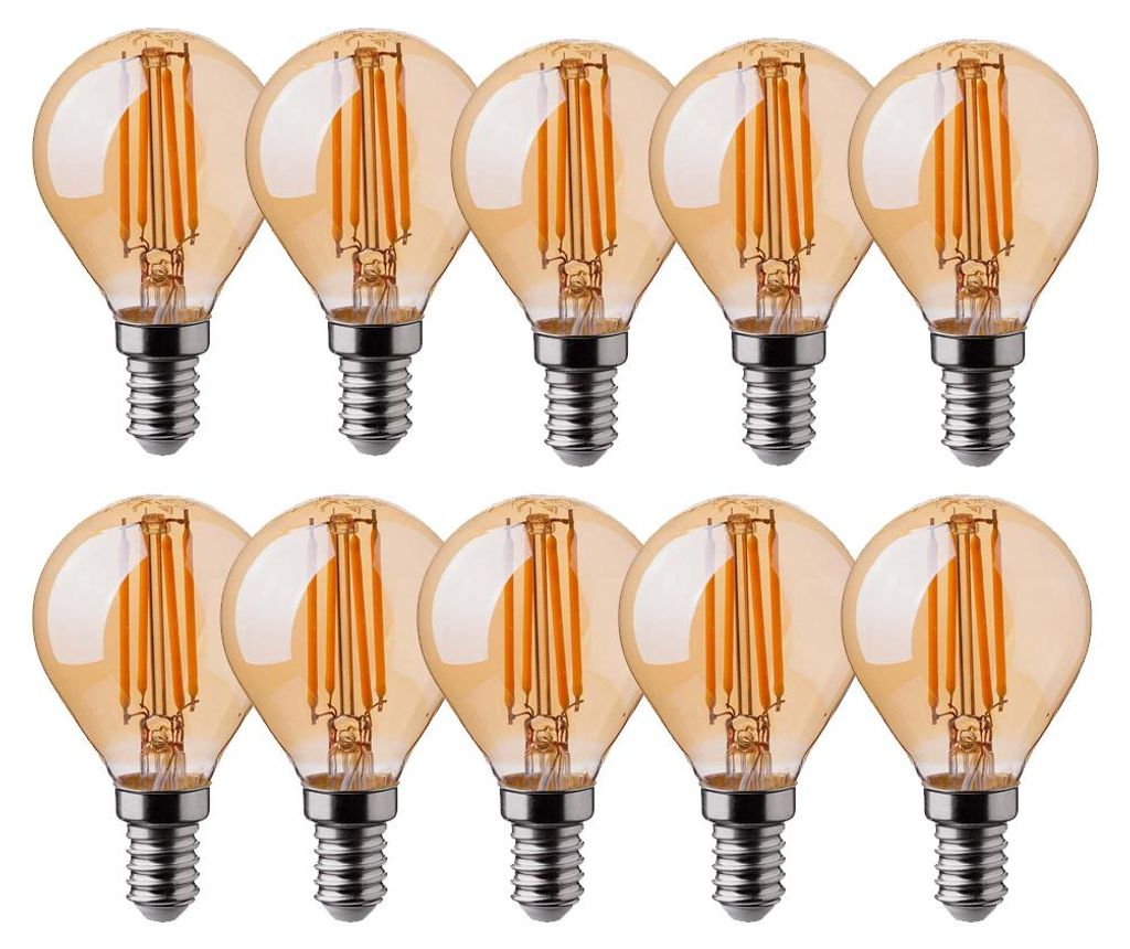 10x 4W E14 Edison LED Vintage Filament Glühbirne Birne Leuchtmittel Retro Nostalgie Beleuchtung G45 2200K Warmweiß