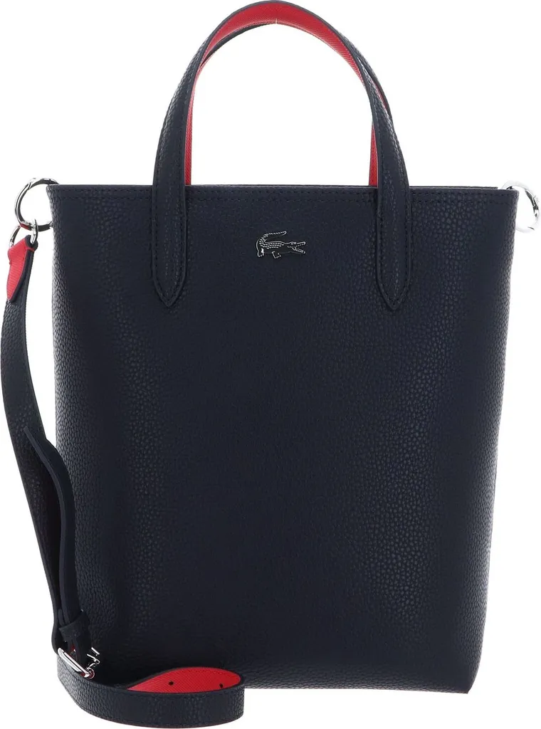 Lacoste Anna Vertical Bag Blu Scuro Petunia - Borsa Reversibile Shopping