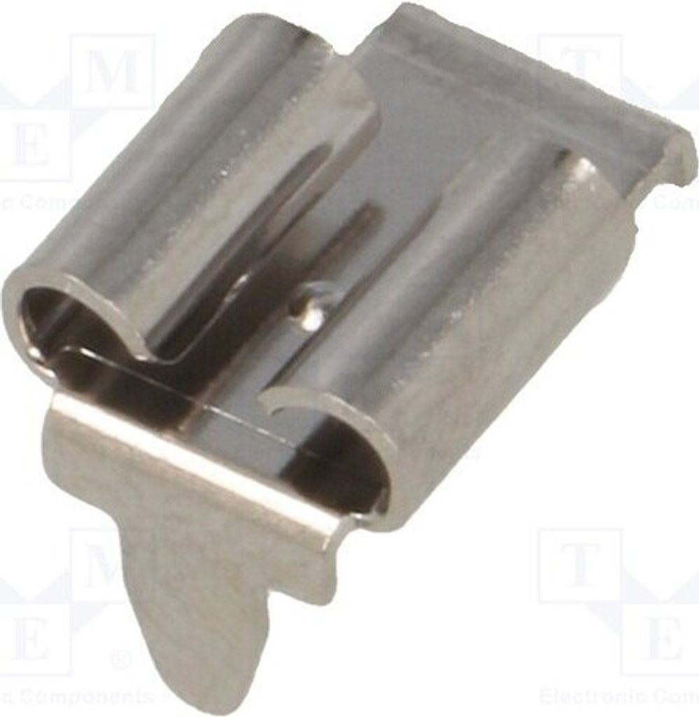 2x Verbinder: flach verzinnt 3547 -Lötanschlüsse Messing THT 6,4mm weiblich 0,8mm