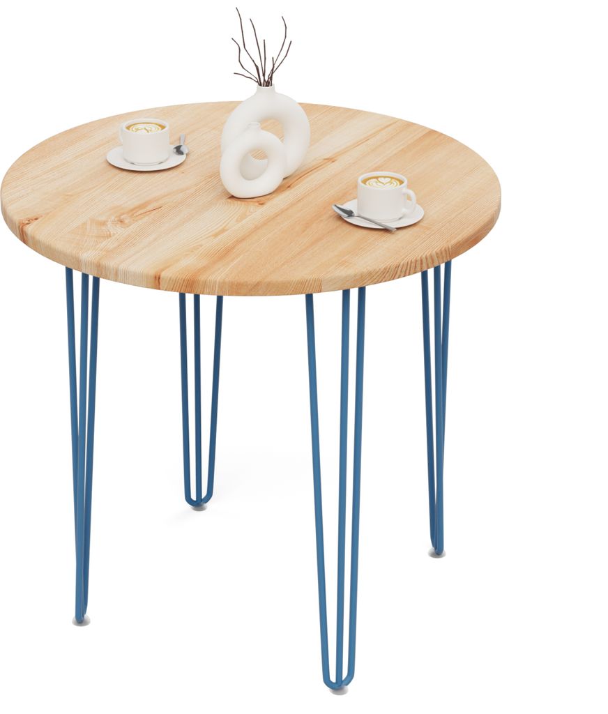 LAMO Manufaktur Tisch rund 80 cm | Holztisch rund, Esstisch für 2 Personen | Runder Tisch für Küche, Esszimmer | Stärke: 28mm, Farbe: Natur, Be...