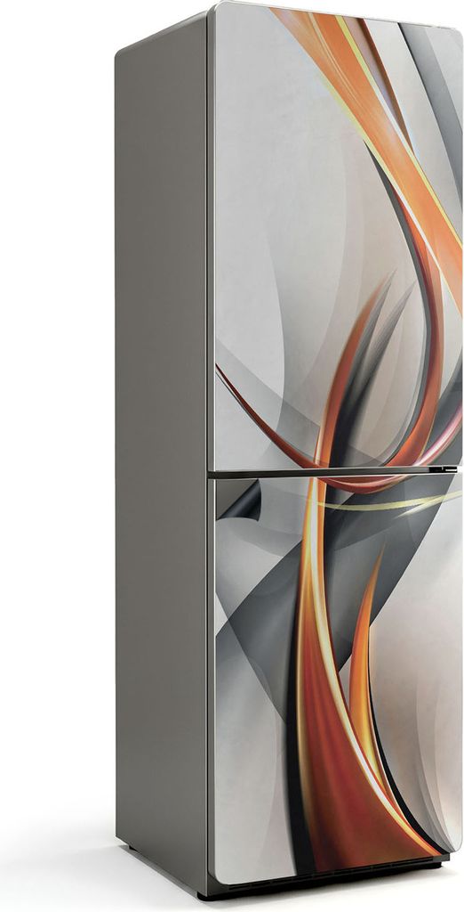 Dynamische Musterwellen – Magnetische Kühlschrank Abdeckung – Dekorfolie magnetisch Küche – Kühlschrank Magnet Deko – selbstklebende Mag...