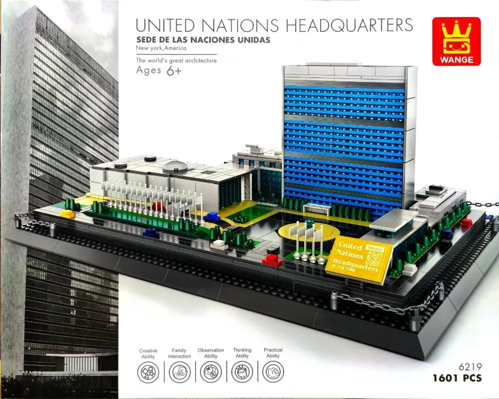 Kit Architecture ONU Wange 1601 Pièces - Défi de Construction Durable - 2
