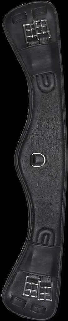 Courroie courte en cuir Contour noire 75 cm - Sangle de selle ergonomique