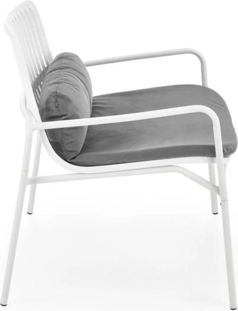 Fauteuil de jardin Melby blanc : structure robuste et finition moderne