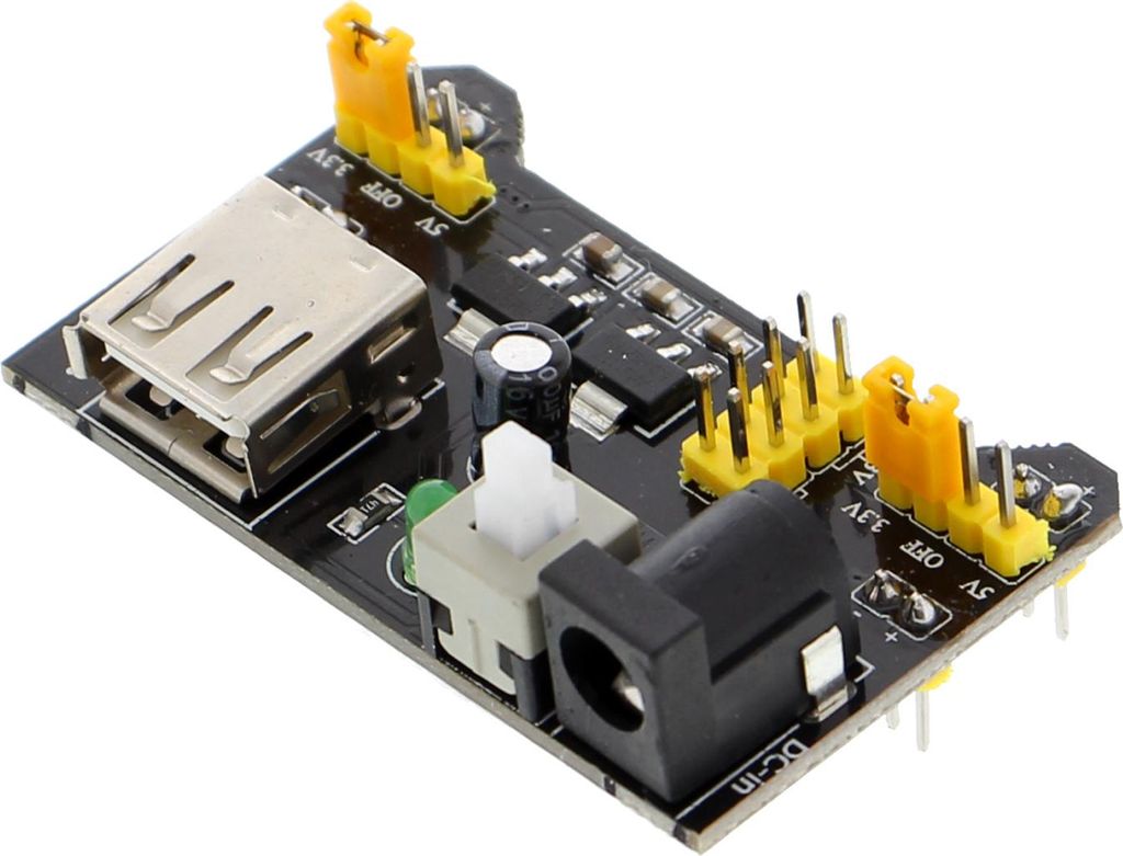 Stromversorgungsmodul für Breadboards, Typ MB102 - 3.3V, 5V Produktbild 