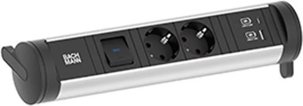 Prise de bureau CYCLE Base avec port USB A+C 22W et entrée GST18 noir