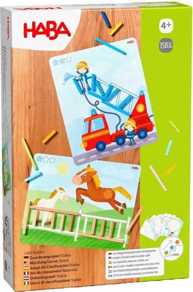 HABA Stabix Jeu d'association ludique pour apprendre les couleurs