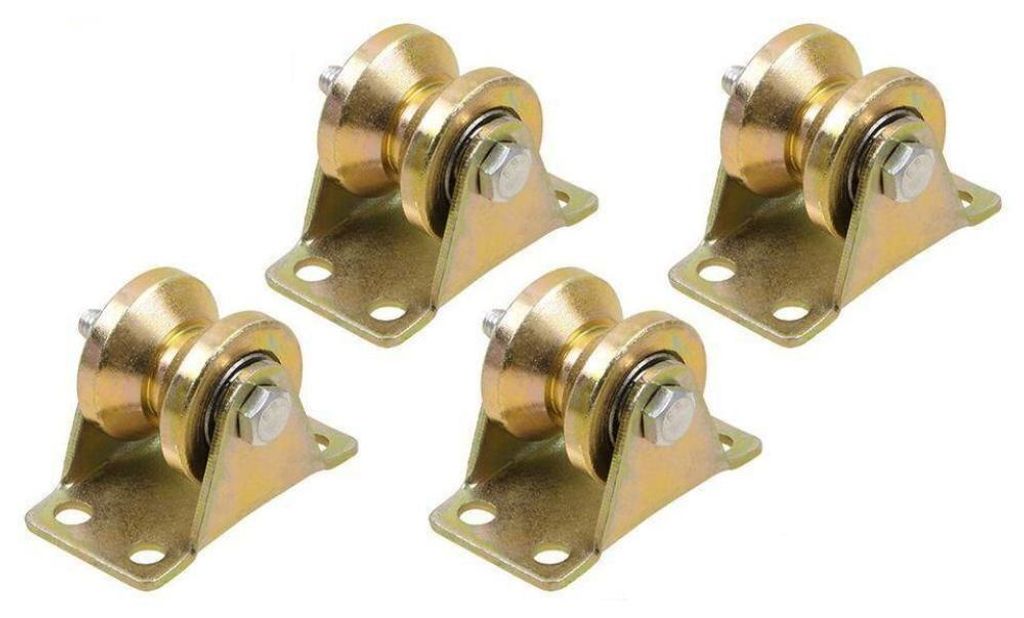 4x Umlenkrollen Für Seile V-Nut Rollenrad Umlenkrolle Hebekran Stahl Seilrolle