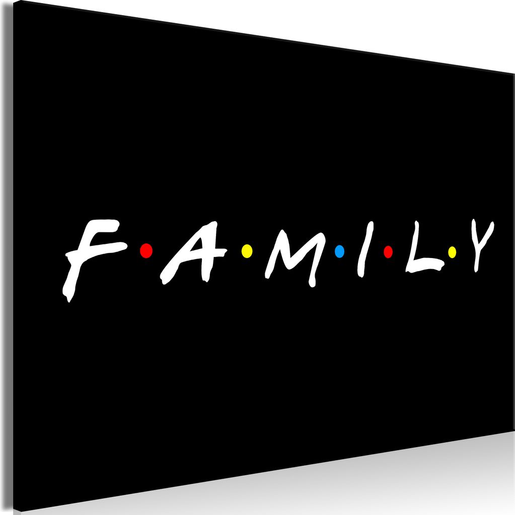 Vliesstoff Leinwandbild - Family (1 Part) Wide 120x80 cm Text m-A-0996-b-a