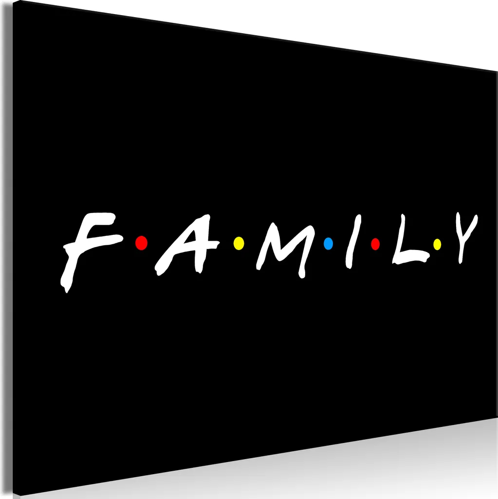 Quadro Minimal Famiglia 120x80 - Tela TNT per Soggiorno Moderno