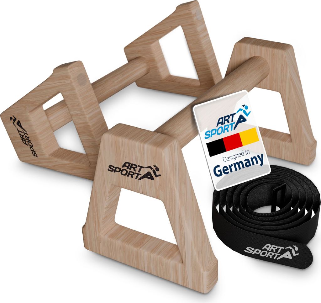 ArtSport Liegestützgriffe aus Holz XXL - Calisthenics, Parallettes, Liegestützen