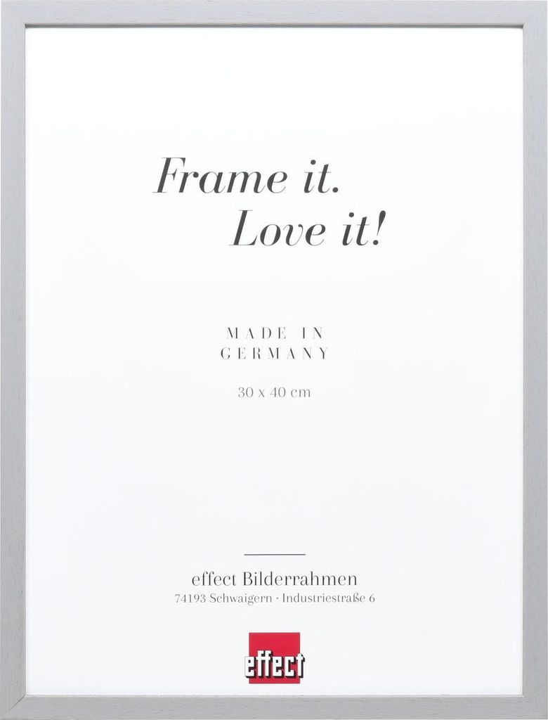 Effect Holzrahmen Profil 35 hellgrau 10x10 cm mit Museumsglas