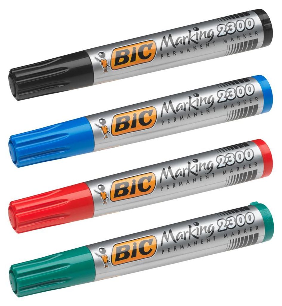 BIC Permanent Marker 2300 Ecolutions Keilspitze 4er Etui Produktbild 