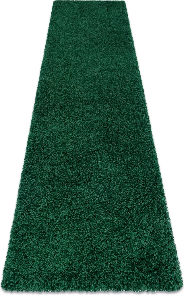 Tapis Shaggy Vert Bouteille 80x250 cm Épaisseur 5cm Confort Premium