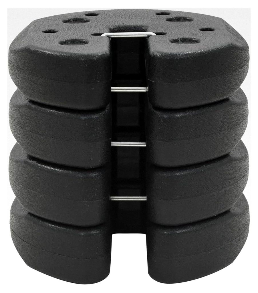 Beton-Gewichtsplatten 22x5cm Schwarz - Stabilisierung für Zelte und Pavillons