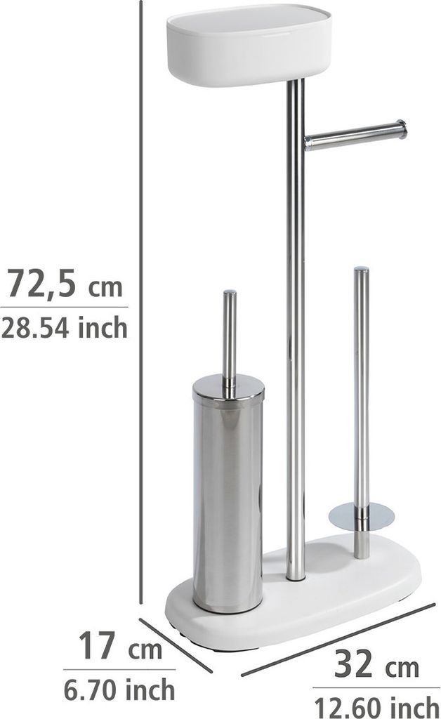 WENKO WC-Garnitur Rivazza weiß Metall Produktbild 4