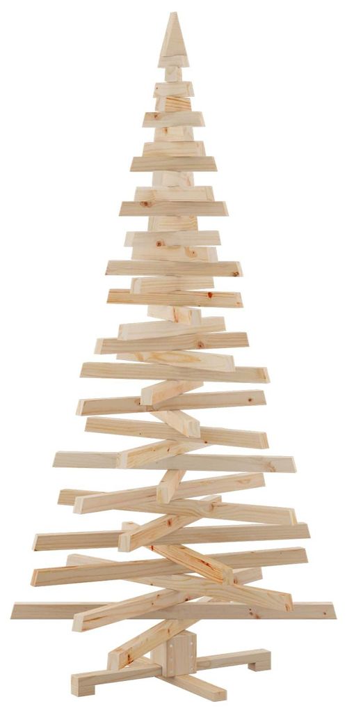 vidaXL Sapins de Noël avec support Nature 180 cm Pin massif Image du produit 