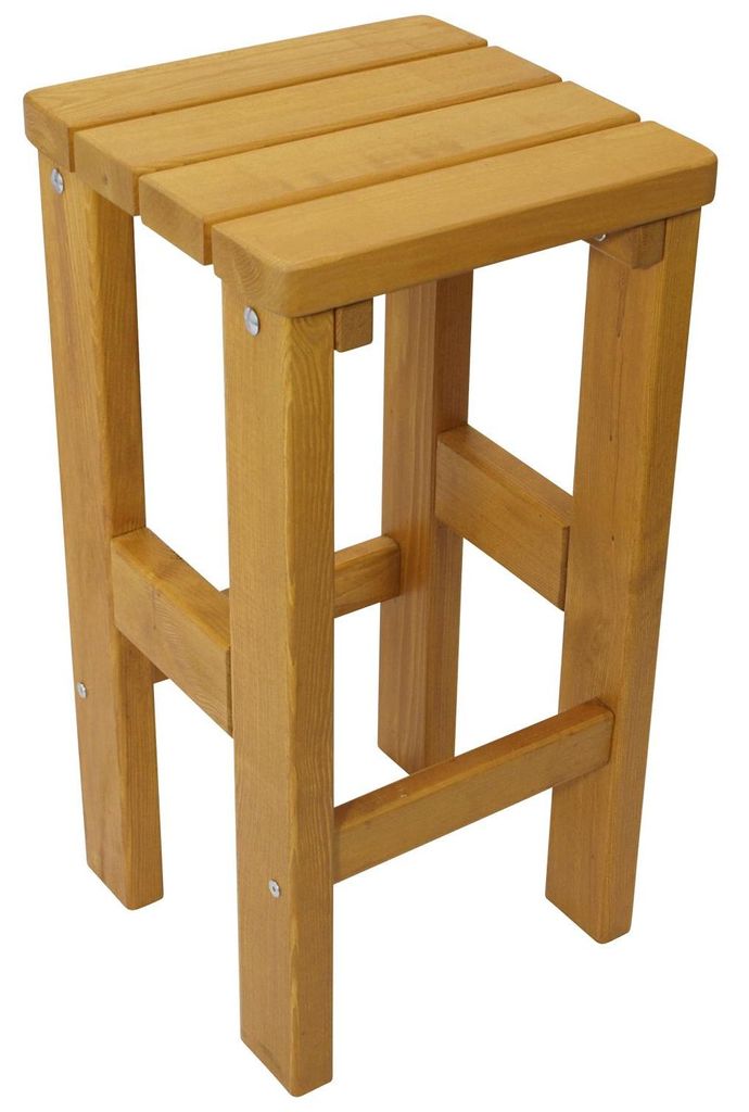 Barhocker Kiefer (40 x 76 x 40) cm Braun