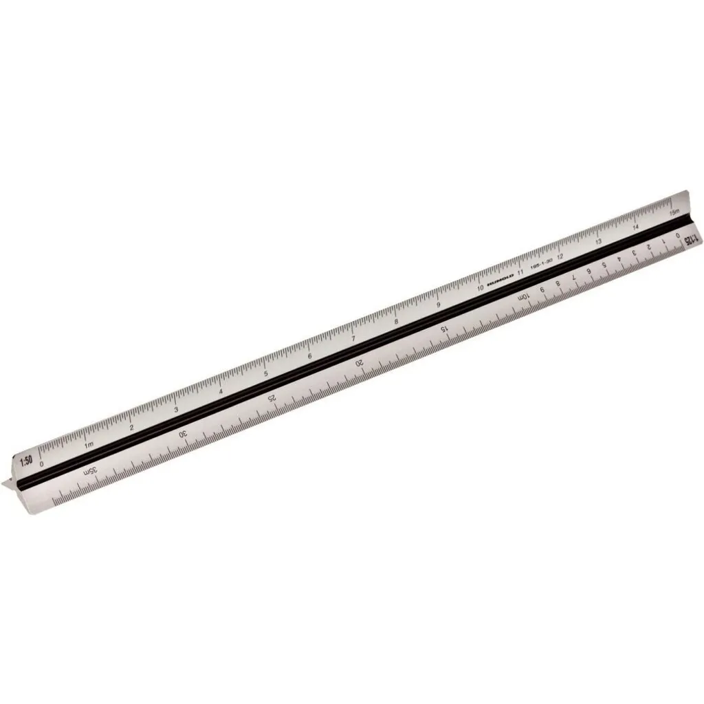 Rumold 195/1/30 Règle Triangulaire de Précision 30 cm Réduction