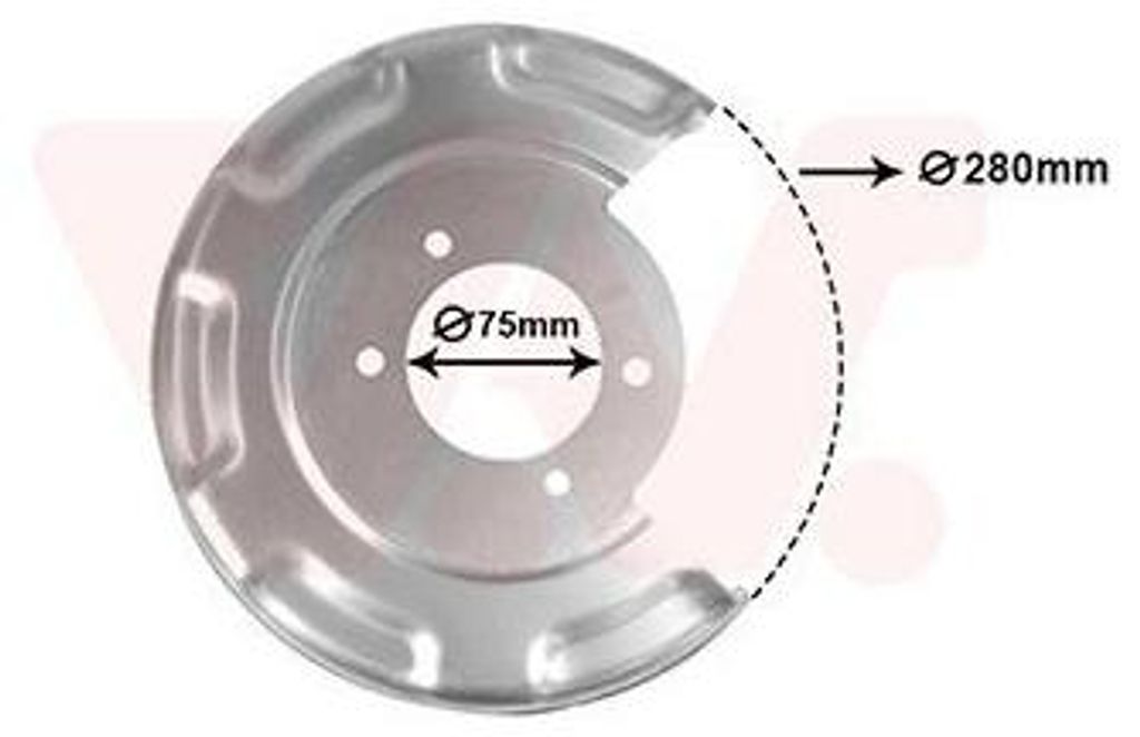 VAN WEZEL Spritzblech Bremsscheibe für HYUNDAI i30 (GD) Hinten Rechts 8244374 Ankerblech