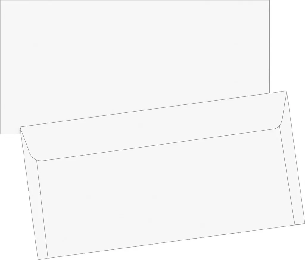 Brunnen 1053539 Lot de 20 enveloppes DL blanches avec bande adhésive HK