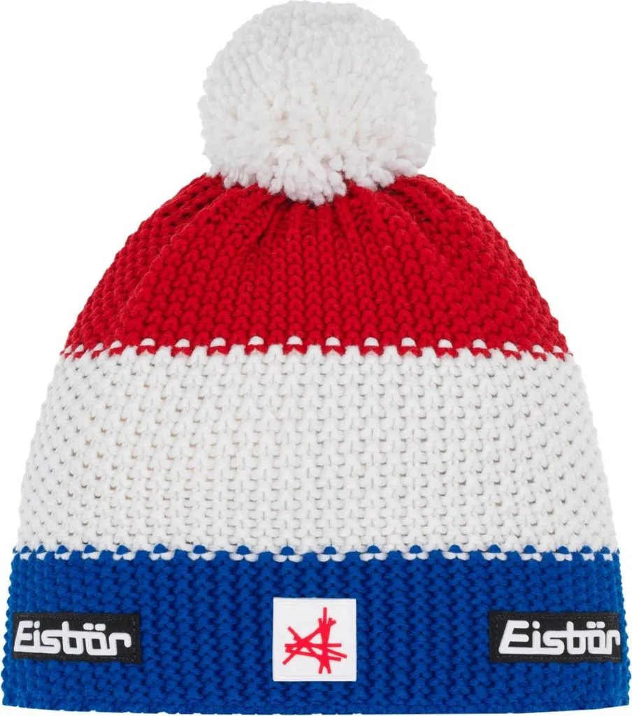 Eisbär Star Pompon MÜ SA cappello a maglia uomo donna cappello invernale, colore:Francia