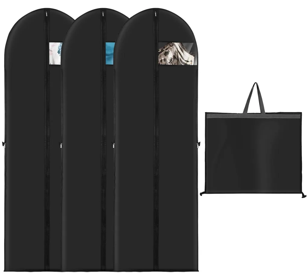 Évitez les plis et la poussière : lot de 3 housses vêtements 180 cm