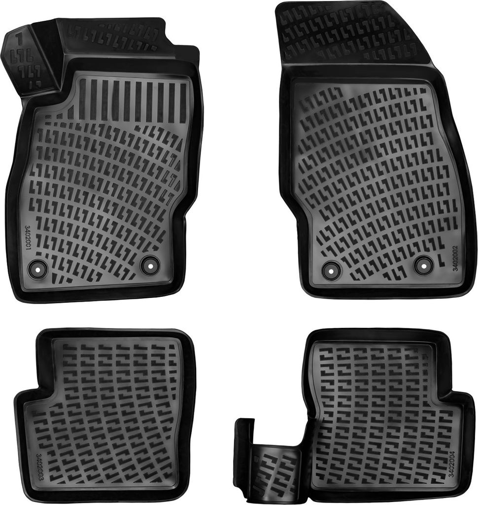 Auto Matten Fußmatten fü Porsche Cayenne 2.Gen 2010-2017 2-Zonen-Klimaanlage