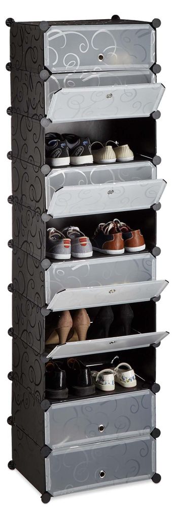 Étagère à chaussures Relaxdays à 10 niveaux, grande armoire Image du produit 