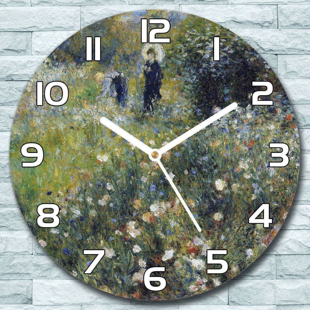 Wanduhr aus Glas Rund fi 30 Dame Regenschirm Quarz Deko Schlafzimmer Büro