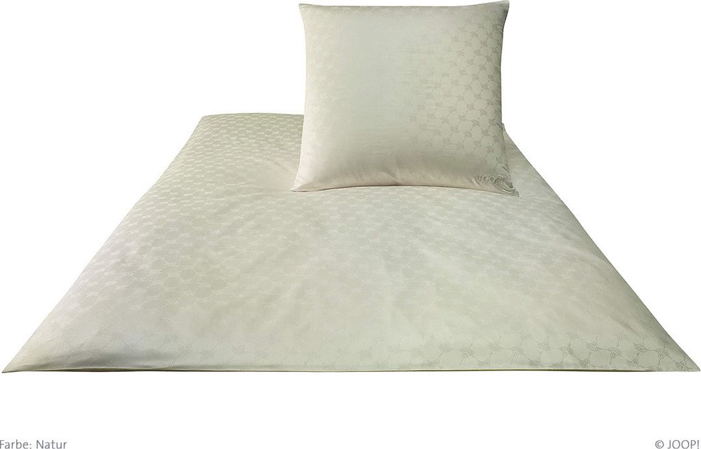 JOOP! Bettwäsche Mako-Satin Cornflower 4020 Farbe grau Größe 155x220cm + 80x80 cm
