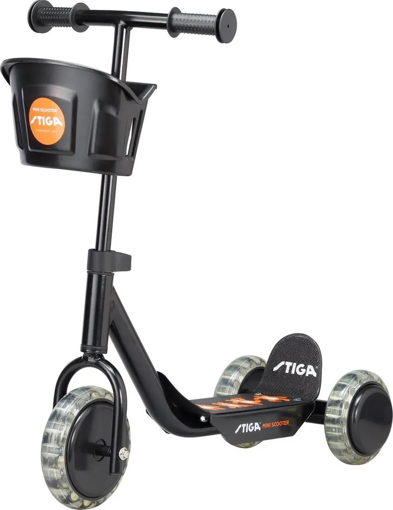 Trottinette Enfant 3 Roues Noir pour Balade au Parc et Activité Plein Air