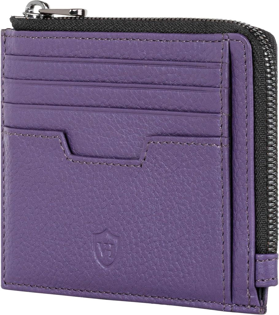 Elegantes Leder Kartenetui Geldbörse für Herren & Damen, schlankes Kreditkartenetui im Medium Format, RFID Schutz, minimalistisch & hochwertig