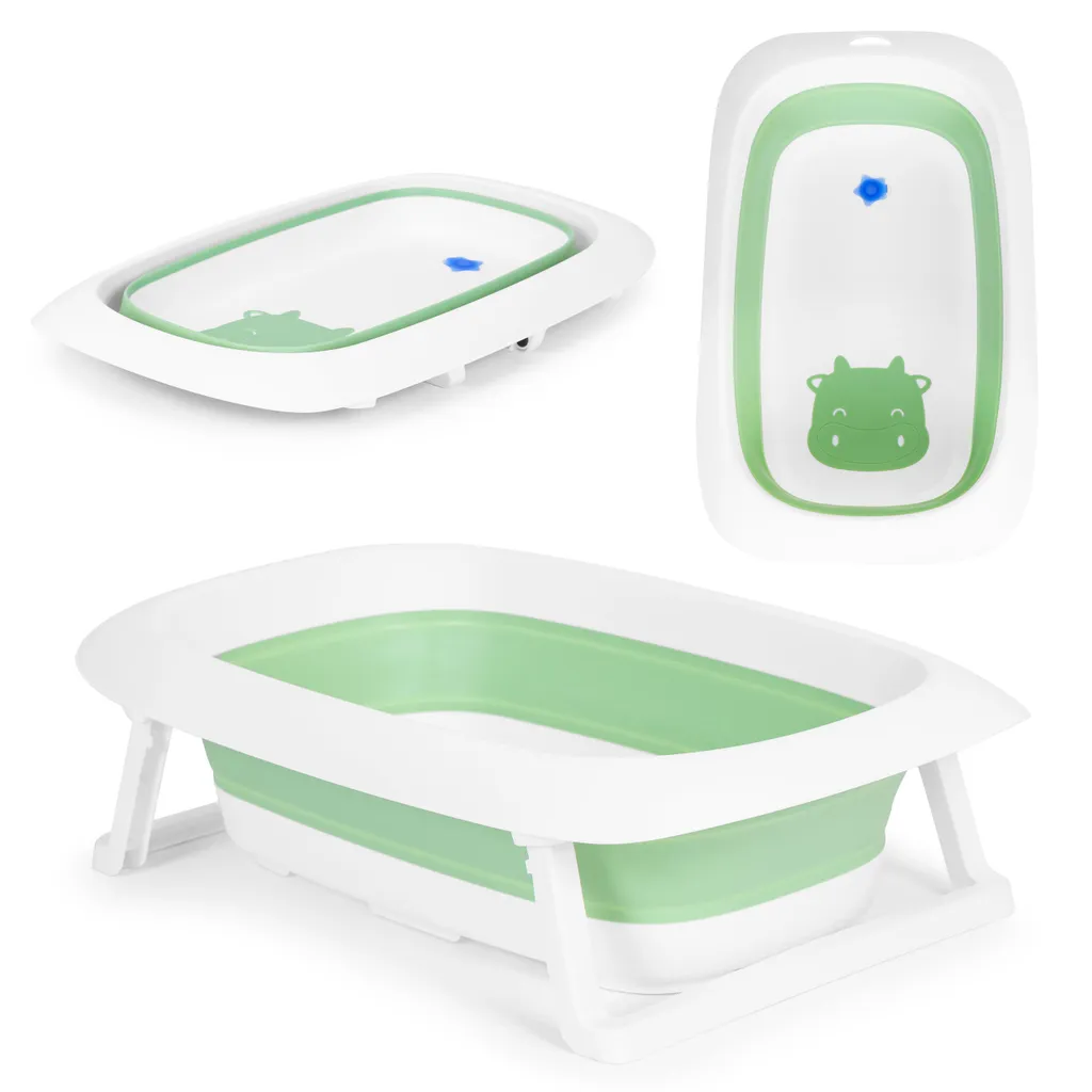 Baignoire bébé voyage pliable 81 cm ECOTOYS verte idéale pour petits espaces