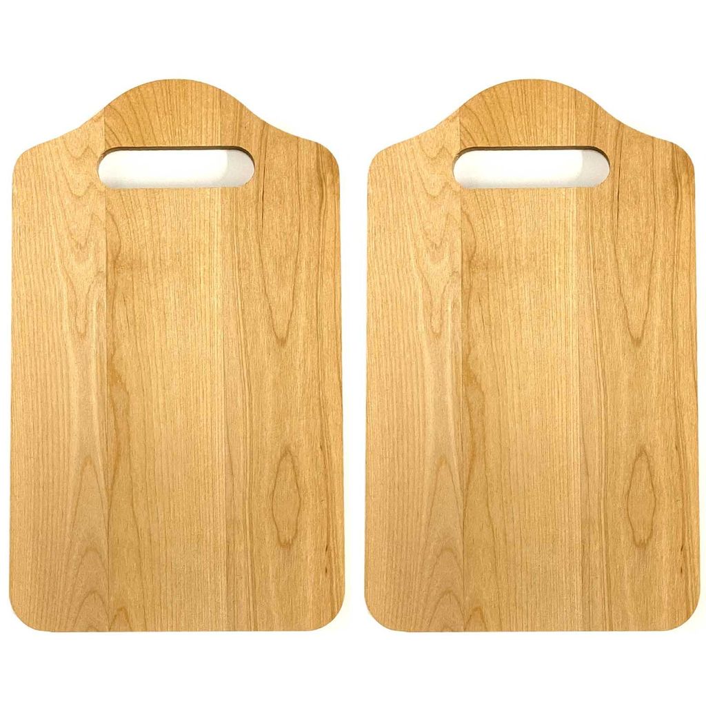 2er Set Schneidebrett aus Naturholz 25x15x1cm Küchenbrett Holz Schneide Brett Servierbrett Brettchen Frühstücksbrett