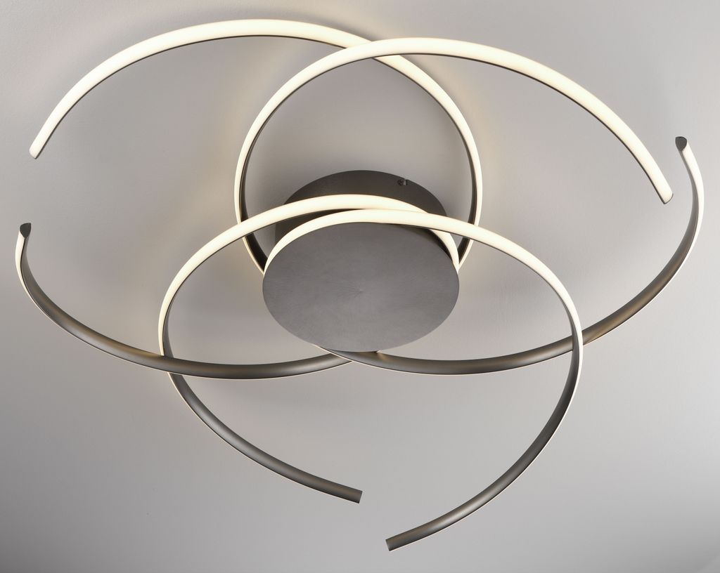 casa NOVA Deckenleuchte NALA DH 90x25 cm grau Deckenlampe