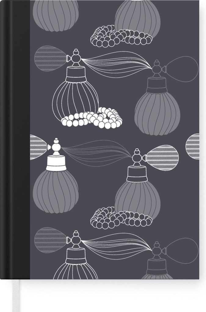 MuchoWow Notizbuch Tagebuch Haushaltsbuch Notebook A5 Parfüm - Halskette - Design - Notizblock - Notizheft - Notebook - Schreibblock - Papier