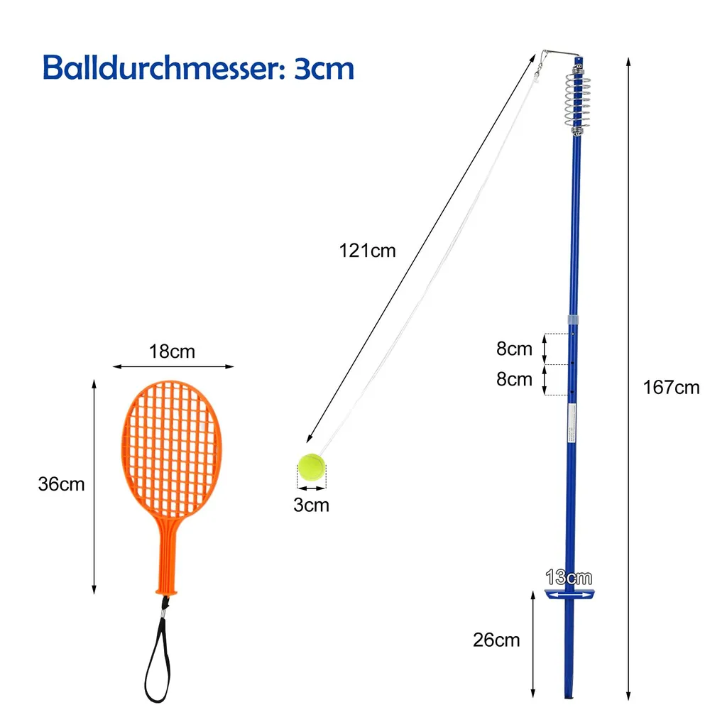 Jeu de Twistball et Tetherball Portable avec Raquettes, Réglable - 3
