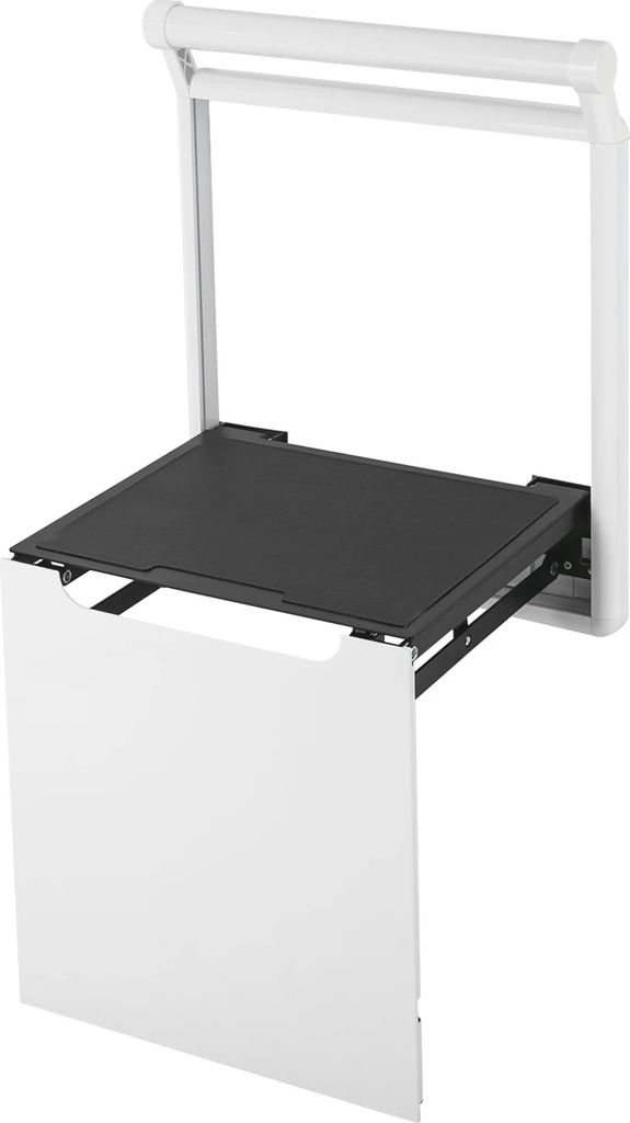 Klapp-Duschsitz, platzsparendes Design, hohe Tragfähigkeit, WEISS