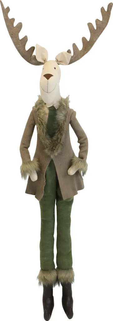 Grande Décoration de Noël Élan Montagne 180cm pour Salon et Entrée