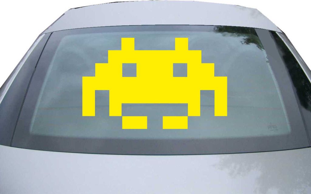 Indigos UG - Aufkleber Heckscheibe & Motorklappe DE7086 - gelb - 600x378 mm - Gambit - Auto Scheiben Fenster Heckklappe Tuning Racing JDM - Die cut