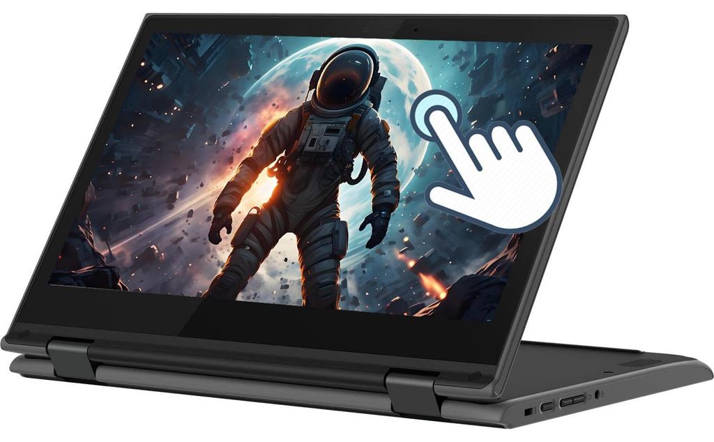 Lenovo Chromebook 300e 2 in 1 Touchscreen Laptop, 11.6 Zoll (1366x768), Intel Celeron N4020, 4GB RAM, 32GB SSD, Japanische Tastatur, Chrome OS (Gen...