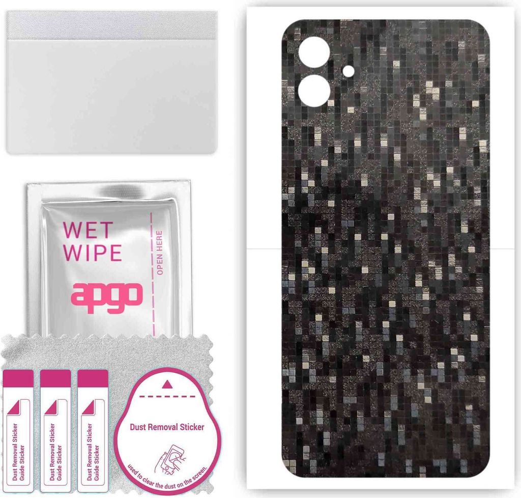 apgo Rückseite Schutzfolie, Skin, kompatibel mit Samsung Galaxy A04, Hinten Displayschutzfolie aus Vinylfolie, kratzfest, einfache Montage - Carbo...