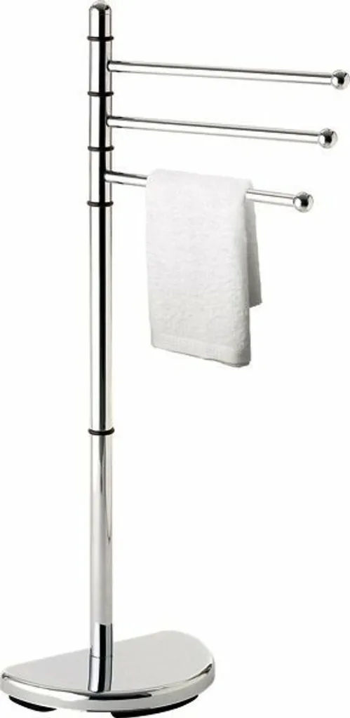 Fixation porte-serviette HIBISCUS anti-rouille chrome pour salle d'eau