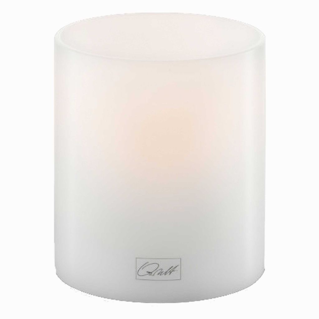 Qult Farluce Inside - Durchm, 8 cm | Teelichthalter in Kerzenform | Dauerkerze | Windlicht | Kunststoffkerze in Kerzenoptik | Teelichtkerze mit Tee...