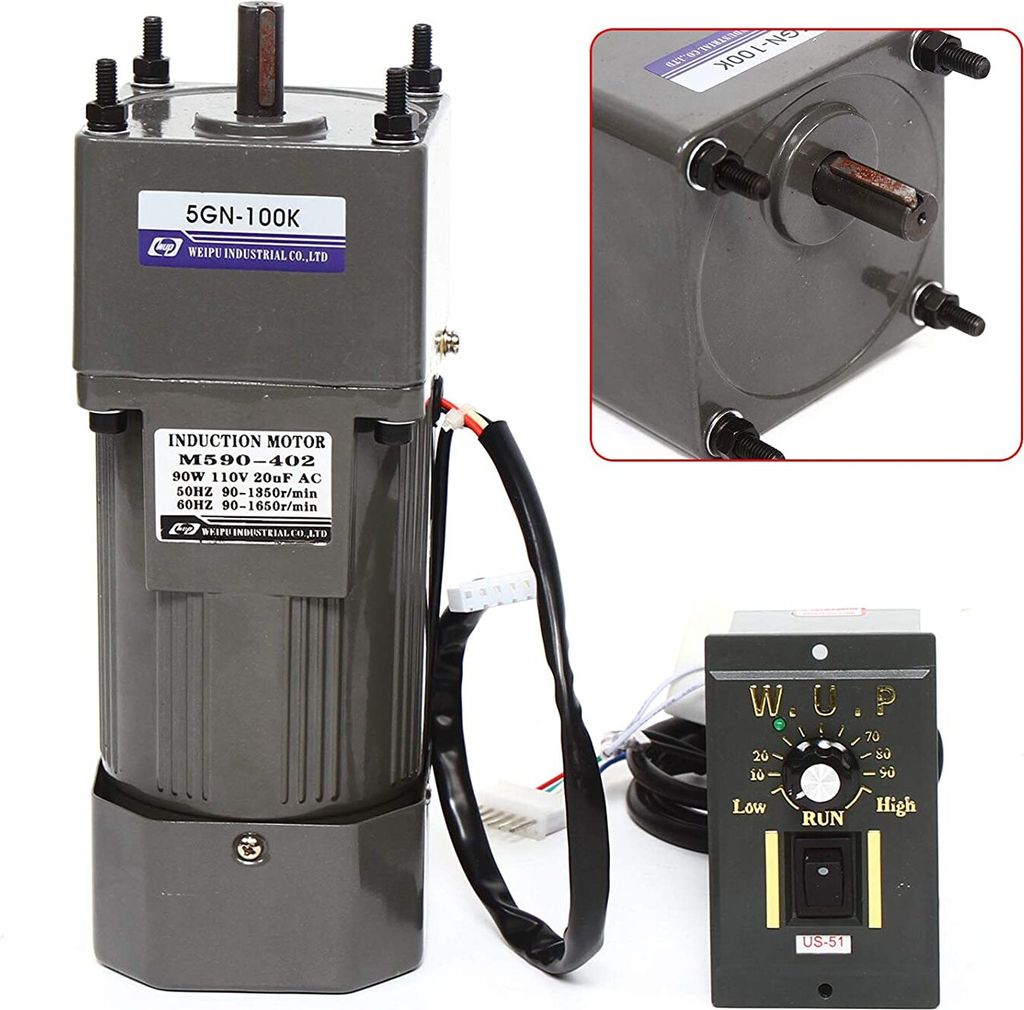 90W 220V převodový elektromotor AC jednofázový s vysokým Obrázek produktu 
